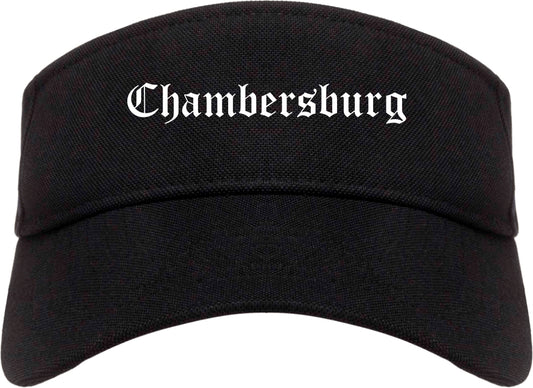 Chambersburg Pennsylvania PA Old English Mens Visor Cap Hat Black