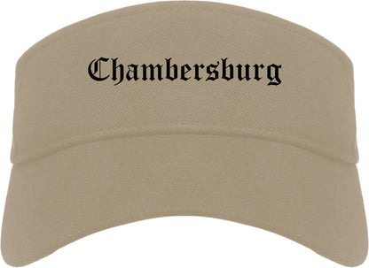 Chambersburg Pennsylvania PA Old English Mens Visor Cap Hat Khaki
