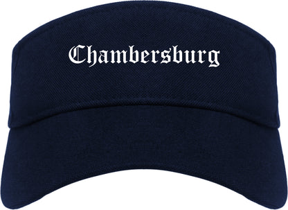 Chambersburg Pennsylvania PA Old English Mens Visor Cap Hat Navy Blue
