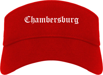 Chambersburg Pennsylvania PA Old English Mens Visor Cap Hat Red