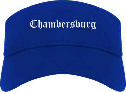 Chambersburg Pennsylvania PA Old English Mens Visor Cap Hat Royal Blue