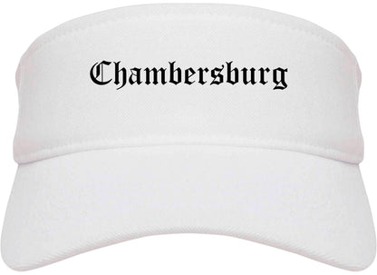 Chambersburg Pennsylvania PA Old English Mens Visor Cap Hat White
