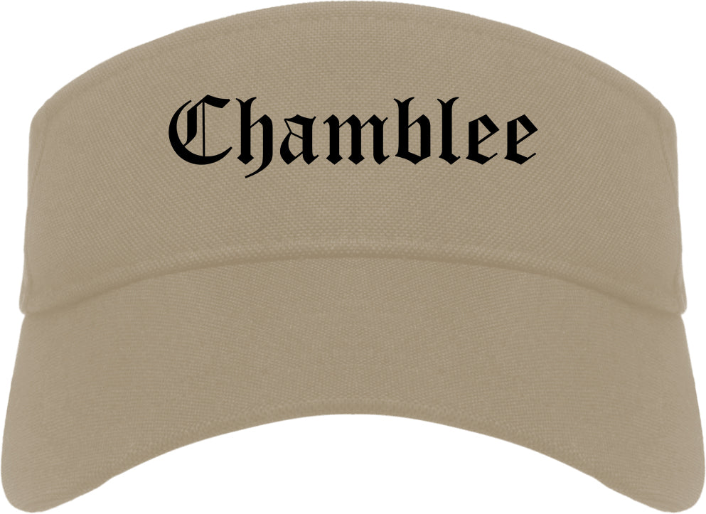 Chamblee Georgia GA Old English Mens Visor Cap Hat Khaki