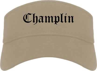 Champlin Minnesota MN Old English Mens Visor Cap Hat Khaki