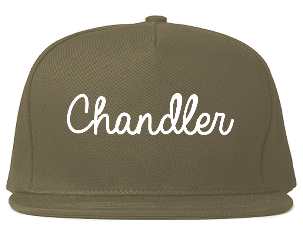 Chandler Arizona AZ Script Mens Snapback Hat Grey