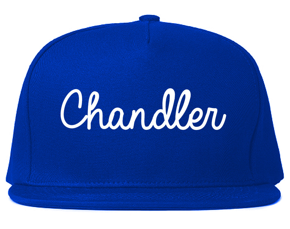 Chandler Arizona AZ Script Mens Snapback Hat Royal Blue