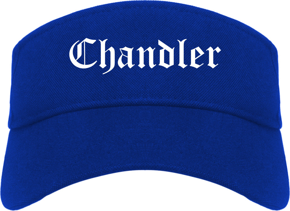 Chandler Arizona AZ Old English Mens Visor Cap Hat Royal Blue