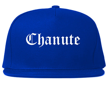 Chanute Kansas KS Old English Mens Snapback Hat Royal Blue