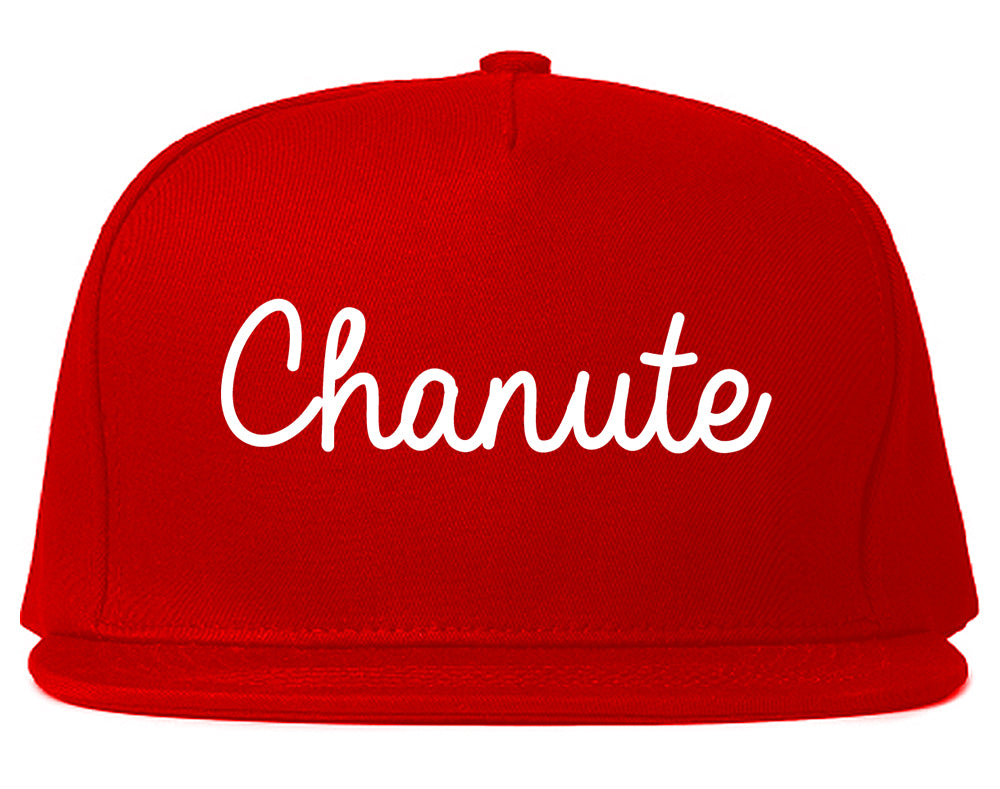 Chanute Kansas KS Script Mens Snapback Hat Red