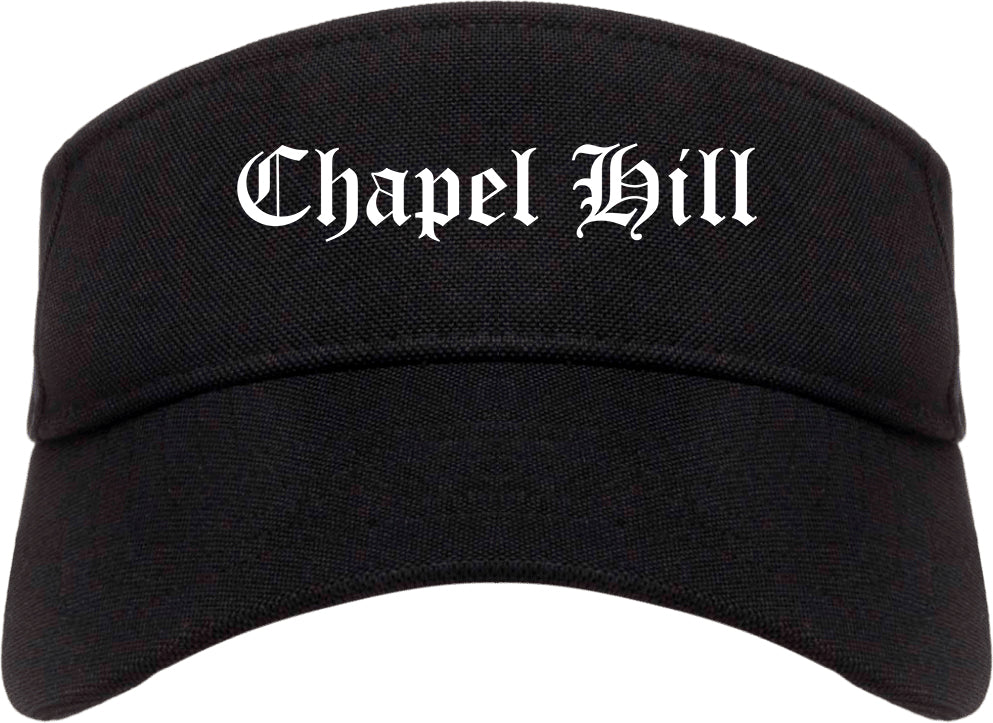 Chapel Hill North Carolina NC Old English Mens Visor Cap Hat Black