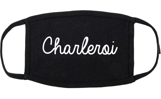 Charleroi Pennsylvania PA Script Cotton Face Mask Black
