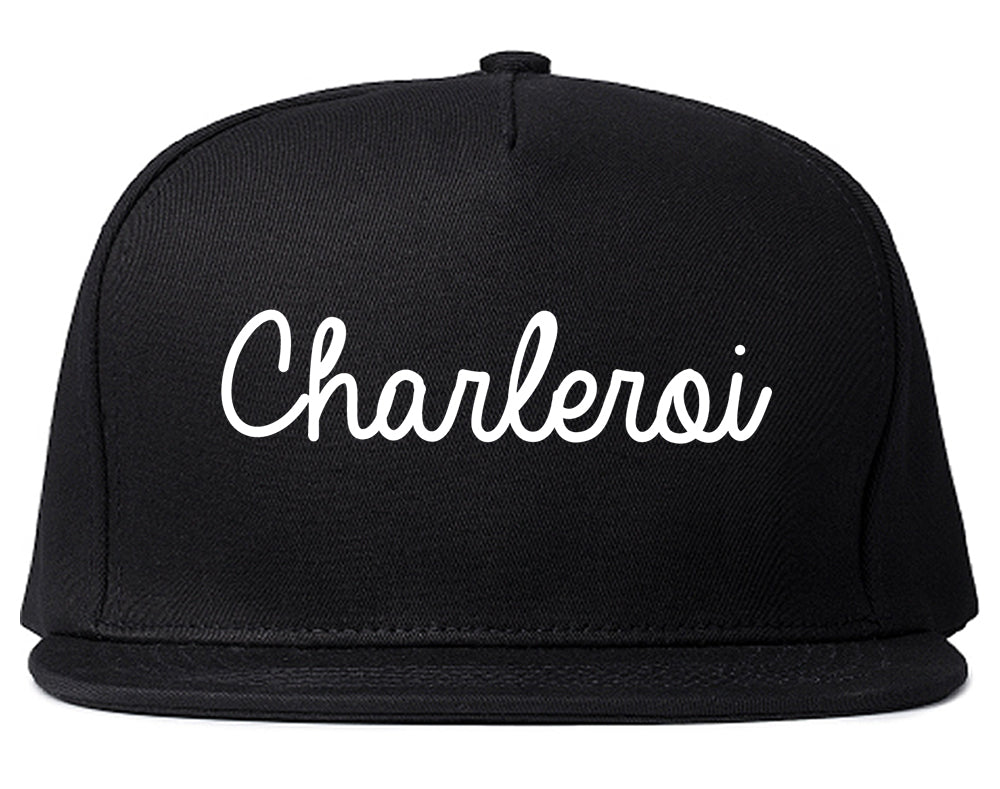 Charleroi Pennsylvania PA Script Mens Snapback Hat Black
