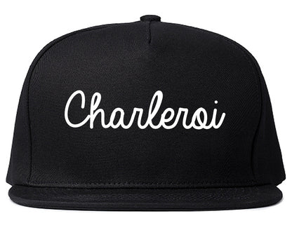 Charleroi Pennsylvania PA Script Mens Snapback Hat Black