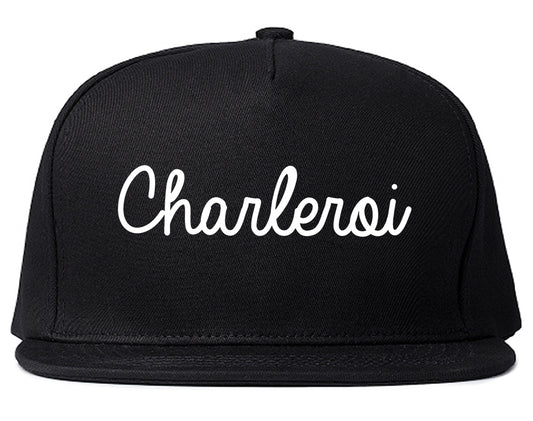 Charleroi Pennsylvania PA Script Mens Snapback Hat Black