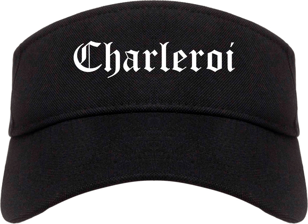 Charleroi Pennsylvania PA Old English Mens Visor Cap Hat Black