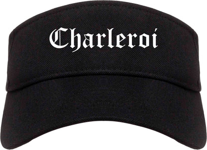 Charleroi Pennsylvania PA Old English Mens Visor Cap Hat Black