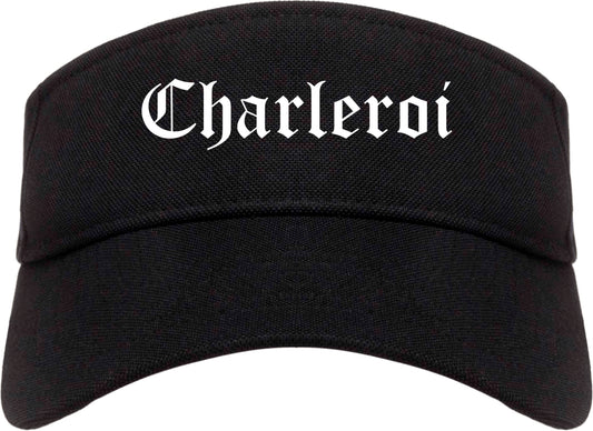 Charleroi Pennsylvania PA Old English Mens Visor Cap Hat Black