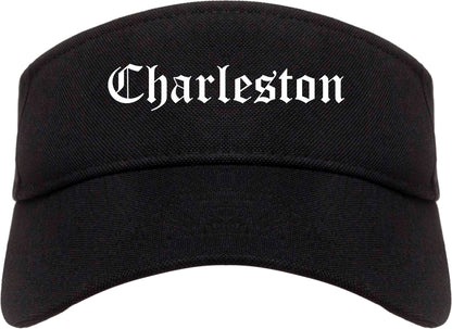 Charleston Illinois IL Old English Mens Visor Cap Hat Black