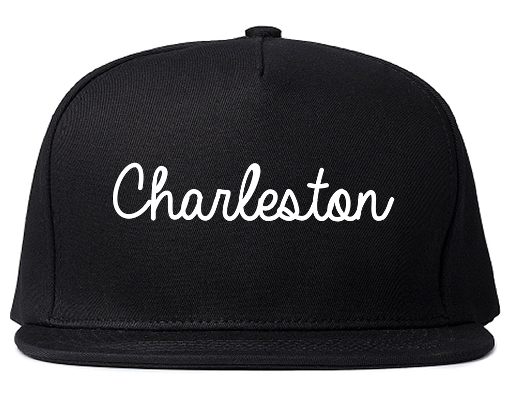 Charleston Missouri MO Script Mens Snapback Hat Black