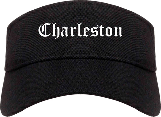 Charleston Missouri MO Old English Mens Visor Cap Hat Black