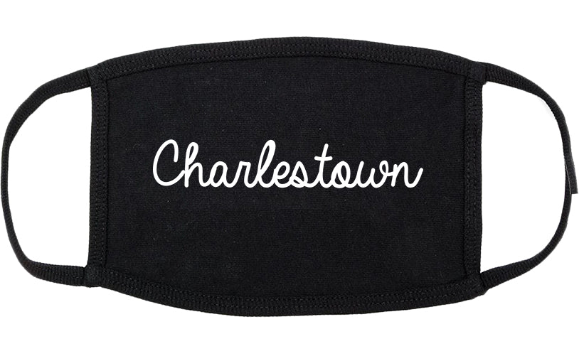 Charlestown Indiana IN Script Cotton Face Mask Black