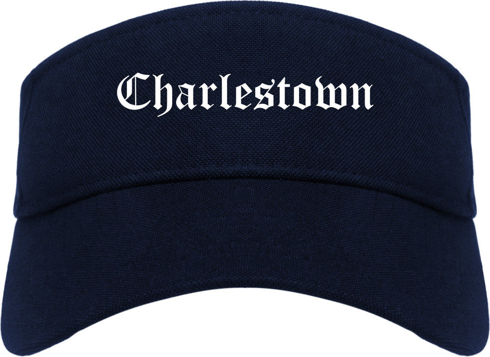 Charlestown Indiana IN Old English Mens Visor Cap Hat Navy Blue