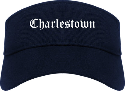 Charlestown Indiana IN Old English Mens Visor Cap Hat Navy Blue