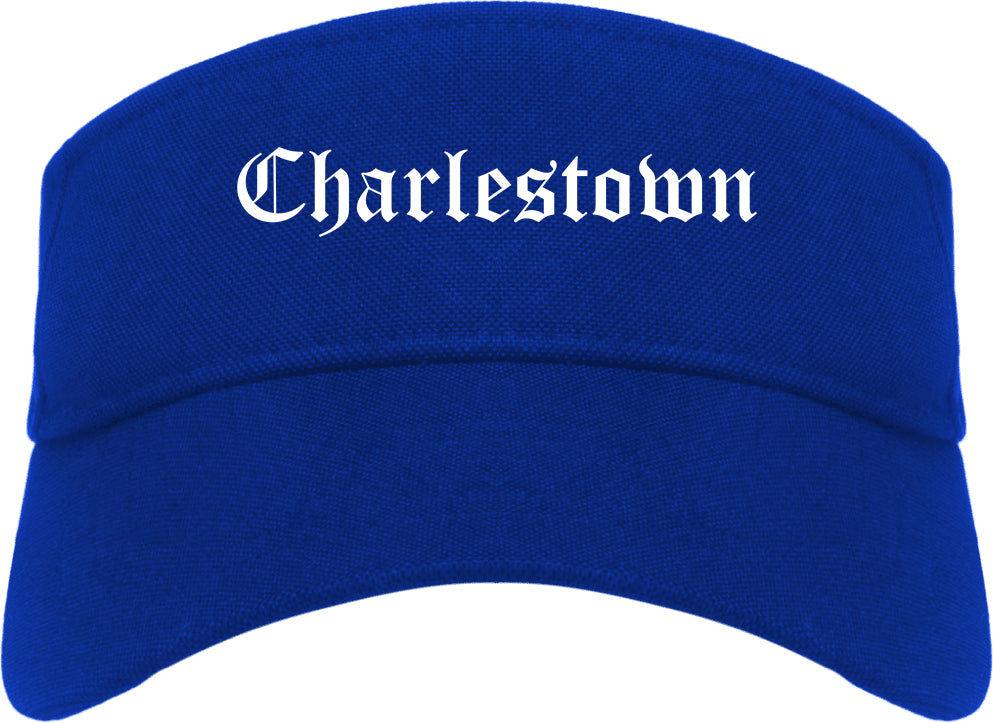 Charlestown Indiana IN Old English Mens Visor Cap Hat Royal Blue