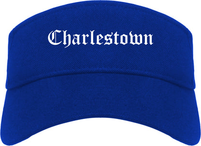 Charlestown Indiana IN Old English Mens Visor Cap Hat Royal Blue