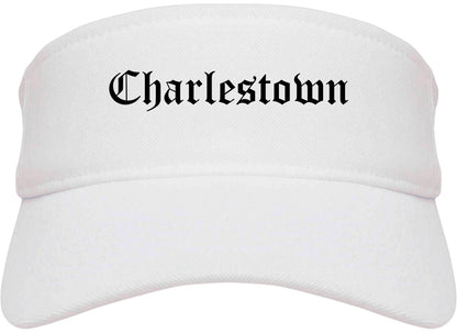 Charlestown Indiana IN Old English Mens Visor Cap Hat White