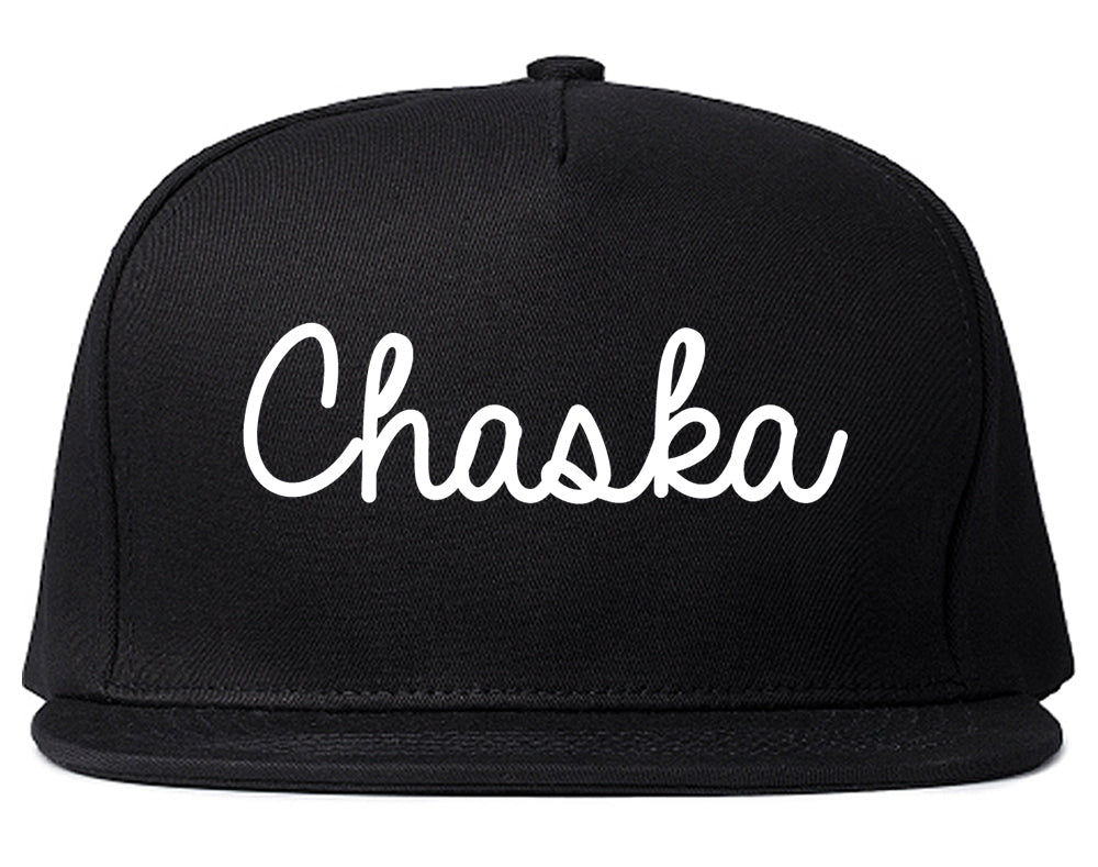 Chaska Minnesota MN Script Mens Snapback Hat Black