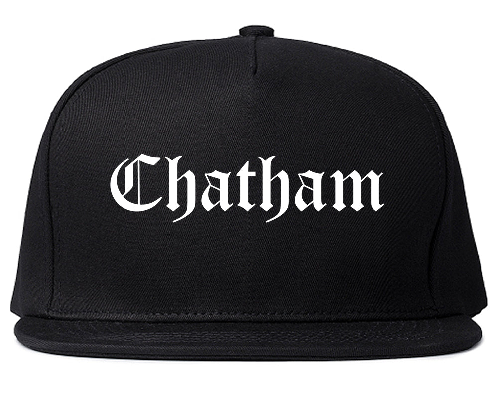 Chatham Illinois IL Old English Mens Snapback Hat Black