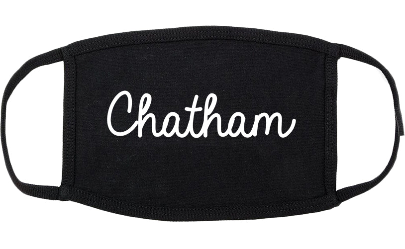 Chatham New Jersey NJ Script Cotton Face Mask Black