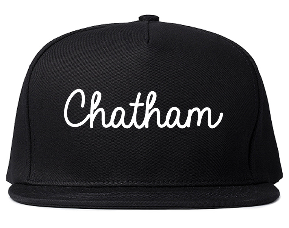 Chatham New Jersey NJ Script Mens Snapback Hat Black