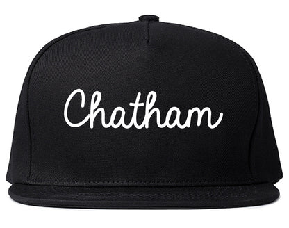 Chatham New Jersey NJ Script Mens Snapback Hat Black