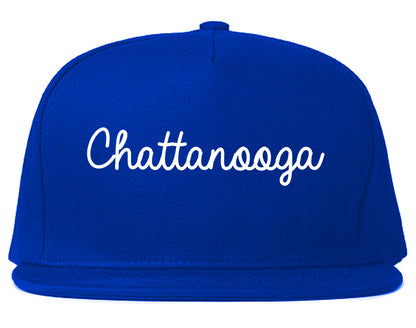 Chattanooga Tennessee TN Script Mens Snapback Hat Royal Blue