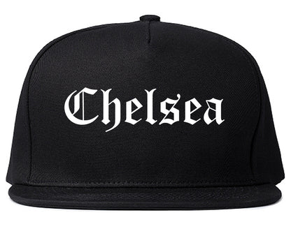 Chelsea Alabama AL Old English Mens Snapback Hat Black
