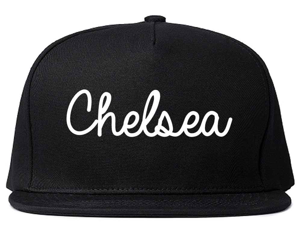Chelsea Alabama AL Script Mens Snapback Hat Black