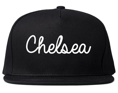 Chelsea Alabama AL Script Mens Snapback Hat Black