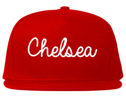 Chelsea Alabama AL Script Mens Snapback Hat Red