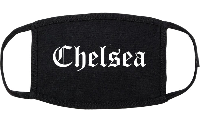 Chelsea Massachusetts MA Old English Cotton Face Mask Black