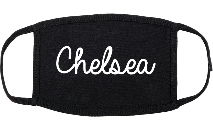 Chelsea Massachusetts MA Script Cotton Face Mask Black