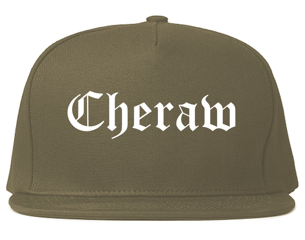 Cheraw South Carolina SC Old English Mens Snapback Hat Grey
