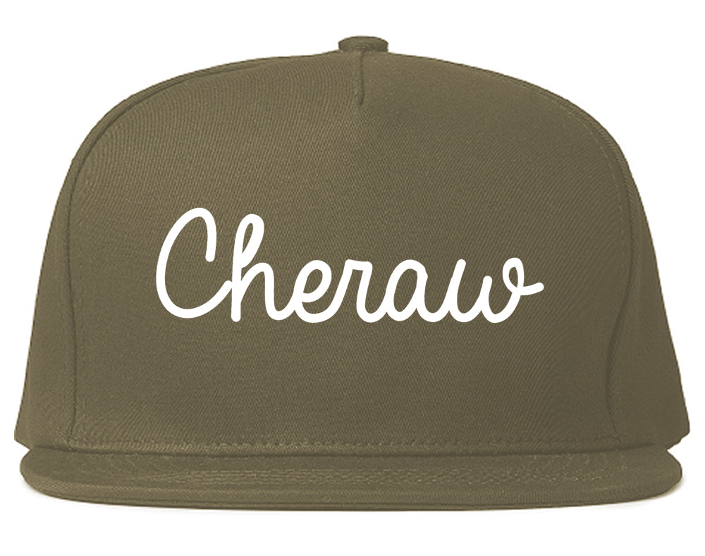 Cheraw South Carolina SC Script Mens Snapback Hat Grey