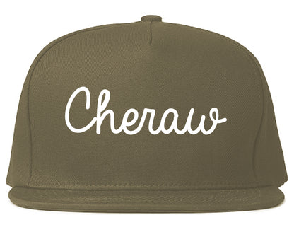 Cheraw South Carolina SC Script Mens Snapback Hat Grey