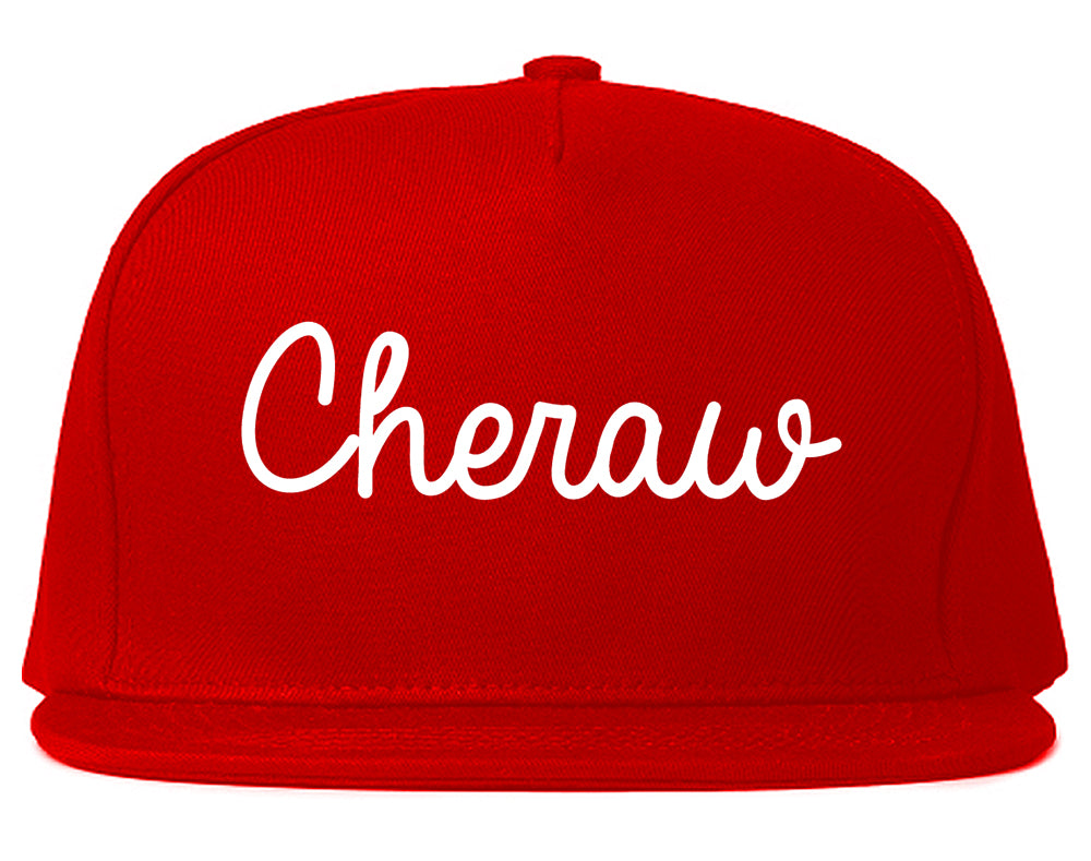 Cheraw South Carolina SC Script Mens Snapback Hat Red