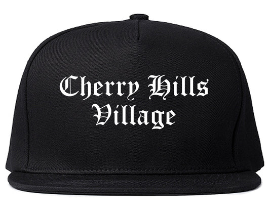 Cherry Hills Village Colorado CO Old English Mens Snapback Hat Black