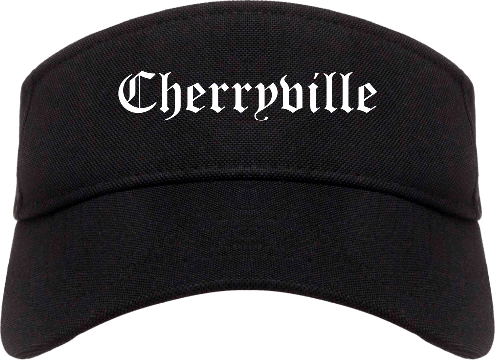 Cherryville North Carolina NC Old English Mens Visor Cap Hat Black