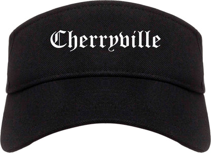 Cherryville North Carolina NC Old English Mens Visor Cap Hat Black