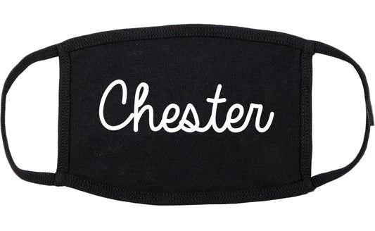 Chester Pennsylvania PA Script Cotton Face Mask Black